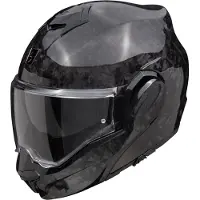 Scorpion EXO-Tech Evo Carbon Onyx, casque modulaire ,Noir/Gris ,S