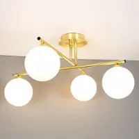 LumenXL Plafonnier élégant, 4 lumières or - Nymo