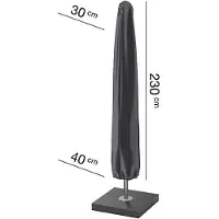 AeroCover Housse de Parasol AeroCover Anthracite (H230 x 30/40 cm)