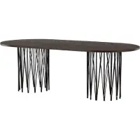 Venture Home Stone table de salle à manger 100x220cm noir, marron.
