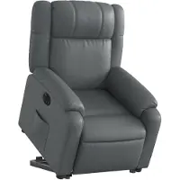 vidaXL Fauteuil relax releveur électrique gris similicuir