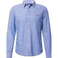 Levi's Chemise 'Battery Housemark Slim Fit Shirt' bleu chiné / rouge