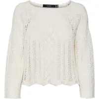 Vero Moda Pull-over 'GINGER' blanc cassé