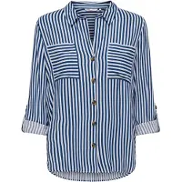 ONLY Chemisier 'ONLYasmin' marine / blanc