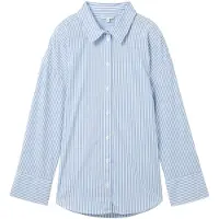 Tom Tailor DENIM Chemisier bleu clair / blanc