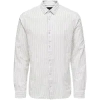 Only & Sons Chemise 'Caiden' gris clair / blanc