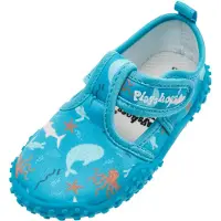 Playshoes Claquettes / Tongs 'Meerestiere' turquoise / orange / blanc