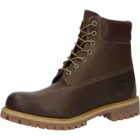 Timberland pour homme. TB1270972141 6 Inch Premium bottes en cuir imperméable avec fermeture à lacets marron foncé (49 W), Plat, Casuel
