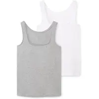 Tom Tailor Haut gris chiné / blanc