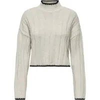ONLY Pull-over 'ONLCHICK STITCH' beige / noir