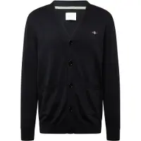 Gant Vestes en maille 'Classic' bleu foncé / gris argenté / rouge / noir