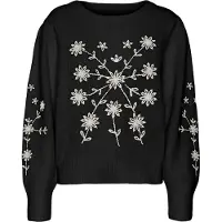 Vero Moda Pull-over 'Gaia' noir / blanc