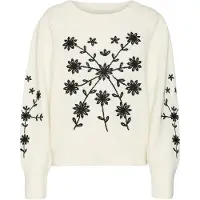 Vero Moda Pull-over 'Gaia' écru / noir