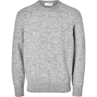 Selected Pull-over 'Rai' gris chiné