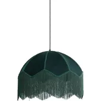 Light & Living - suspension - Malacia - vert - raffia velours tissu - Ø 50cm - E27 - 2986376