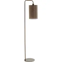 Light & Living - lampadaire - Donio - beige marron - coton métal - E27 - 1738252