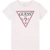 GUESS T-Shirt éosine / noir / blanc cassé