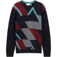 Tom Tailor Pull-over bleu marine / bleu clair / rouge rouille / blanc