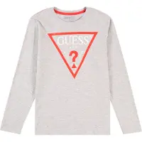 GUESS T-Shirt gris clair / rouge / blanc