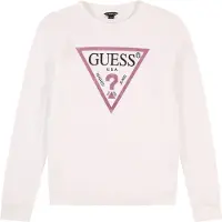 GUESS Sweat-shirt rose foncé / noir / blanc cassé