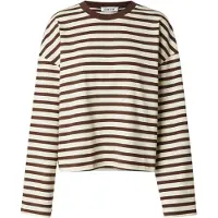 EDITED The Label T-shirt 'Delfia' brun foncé / blanc