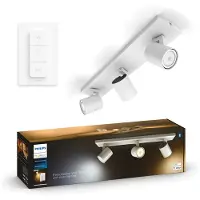 Philips Hue Runner Spot Monté en Surface White Ambiance - 3 Spots - Blanc + Variateur