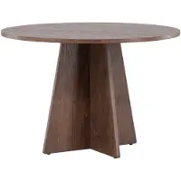 Ebuy24 Bootcut table de salle à manger Ø110 cm mocca.