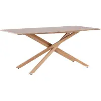 Ebuy24 Piazza table de salle à manger 90x180 cm mocca.