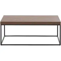 Beliani Table basse Mdf Mat Bois Foncé Delano Lumarko