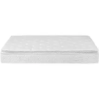 Beliani Matelas à ressorts ensachés 140 x 200 cm, tissu bambou, mousse à mémoire de forme amovible 5 zones