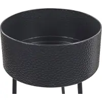Beliani Support pour plantes noir ⌀ 24 cm LEIKA (24 x 50 cm)