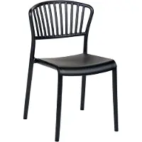 Beliani Chaise de jardin Lot de 4 Matière synthétique Noir Gela Lumarko !