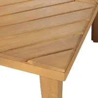 Beliani Outdoor Table d'appoint brun clair en bois d'acacia 70 x 70 cm Carré Rustique Moderne pour terrasse jardin balcon meubles extérieur Equipement de jardin