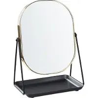 Beliani Miroir de table CORREZE Doré