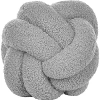 Beliani Coussin Malni Bouclé 19 X 19 Cm Unicolore Gris