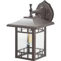 Beliani Applique murale d'extérieur Noir Métal et verre 28 cm Aspect grillagé IP44 Rétro Lampe d'extérieur Éclairage pour extérieur Terrasse Balcon