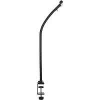 Beliani Lampe à poser aluminium noir matière synthétique LED avec pince dimmer lampe à poser 3 couleurs bureau
