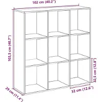 vidaXL Étagère séparatrice de pièce blanc 102x29x103,5 cm