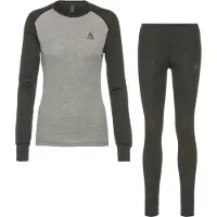 Odlo Active Warm Eco Long Sleeve Base Layer Set Noir M Femme