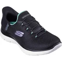 SKECHERS Baskets Femme Slip-In Summits Noir