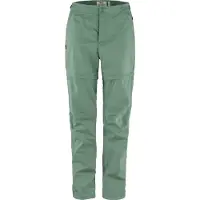 Fjall Raven - Pantalon de randonnée convertible - Abisko Hike Zip Off Trousers W Patina Green pour Femme - Taille S/M - Vert