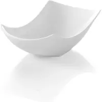 Hendi Plats de service de luxe en porcelaine blanche 23x11cm | 6 pièces