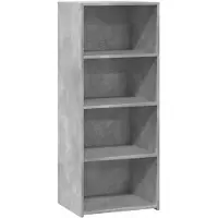 vidaXL Highboard gris béton 50x41x124 cm Bois composite