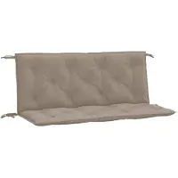 vidaXL Coussins de banc jardin lot de 2 taupe 120x50x7 cm tissu Oxford