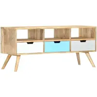 vidaXL Meuble TV 110x35x48 cm Bois de manguier massif