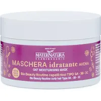 MaterNatura Maternatura, Masque Hydratant pour Cheveux Bouclés à l'Avoine, Définit les Boucles, Effet Anti-Frisottis, Routine Beauté Bio pour Cheveux Bouclés, Made in Italy - 200 ml