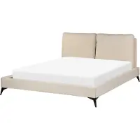 Beliani Lit Boucle 160 X 200 Cm Beige Melle Lumarko