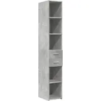 vidaXL Highboard gris béton 30x42,5x185 cm Bois composite