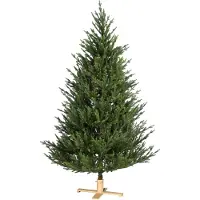 Van Der Gucht Arkansas Deluxe sapin de Noël artificiel avec base en bois 213 cm