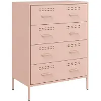 vidaXL Sideboard Rosa 68x39x89 cm Acier